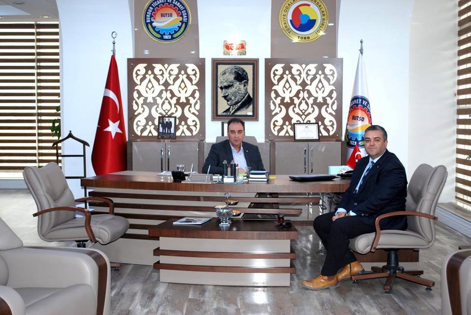 Erkan POLAT Teknokent Ortağı ve Burdur Sanayi ve Ticaret Odası Başkanı’nı Makamında Ziyaret Etti