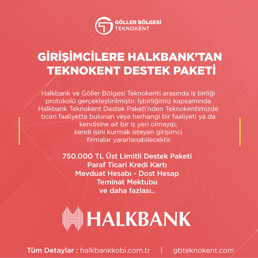 Girişimcilere Halkbank’tan Teknokent Destek Paketi